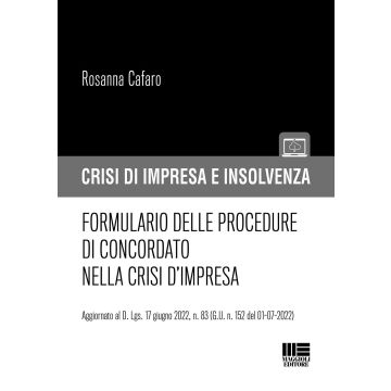 Formulario delle procedure di concordato nella crisi d'impresa