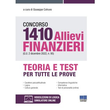 Concorso 1410 allievi finanzieri (G.U. 2 dicembre 2022, n. 95). Con espansione online. Con software di simulazione