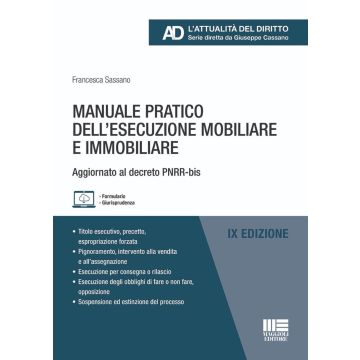 Manuale pratico dell'esecuzione mobiliare e immobiliare. Aggiornato al decreto PNRR-bis 2024 [Sassano Francesca - Maggioli]