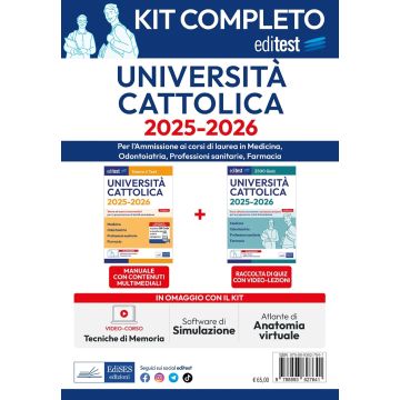 Kit completo EdiTEST. Università Cattolica 2025. Medicina, odontoiatria, professioni sanitarie. Con simulazione online - Edises