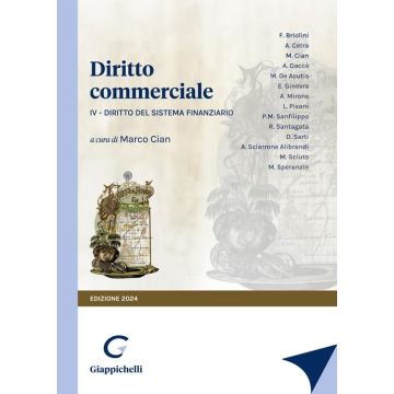 Diritto commerciale. Vol. 4: Diritto del sistema finanziario 2024 [Marco Cian - Giappichelli]