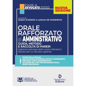 Orale rafforzato Diritto Amministrativo - Esame Avvocato 2021