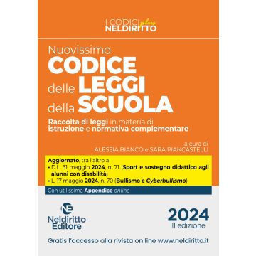 Codice delle leggi della scuola 2024 neldiritto nuovo nuova edizione