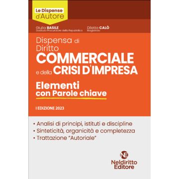 Diritto commerciale e della crisi di impresa. Elementi con parole chiave