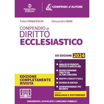 Compendio di diritto ecclesiastico 2024 Neldiritto editore