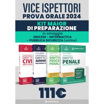 Prova orale viceispettori polizia. Kit: Compendio civile + Amministrativo + Penale + Processuale penale. Nuova ediz.
