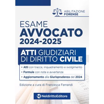 Atti giudiziari di diritto civile per l'esame di avvocato 2024 - Atti con tracce, inquadramento e svolgimento, Formule con note e avvertenze, Aggiornamento giurisprudenza 2024