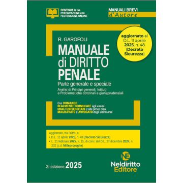 Manuale di diritto penale parte generale e speciale 2024 garofoli concorso magistratura 2024