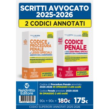 Kit codice penale e codice di procedura penale annotato con la giurisprudenza per l'esame di avvocato 2025-2026