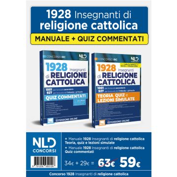 Concorso 1928 posti per insegnanti di religione cattolica. Kit Manuale + Quiz commentati per la preparazione al concorso