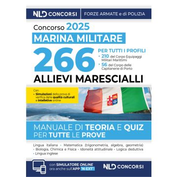 Concorso per l'ammissione di 266 Allievi Marescialli della Marina Militare 2025 con teoria e quiz