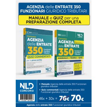 Kit Concorso Agenzia delle Entrate 350 funzionari giuridico-tributari. Manuale + Quiz per la preparazione 2025. Con simulatore online - NLD