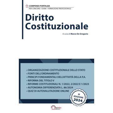Diritto costituzionale 2024 (De Gregorio - Portalba editore)