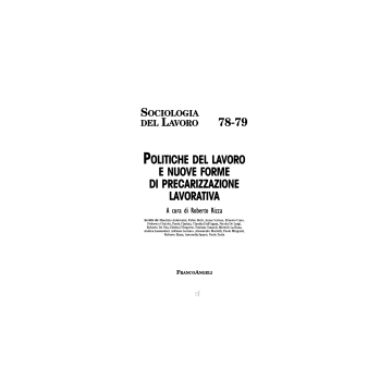 Politiche Del Lavoro E Nuove Forme Di Precarizzazione Lavorativa - Rizza - Franco Angeli - 9788846422606