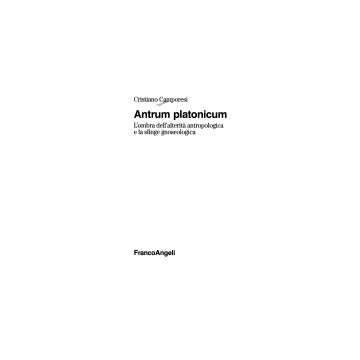 Antrum Platonicum. L'ombra Dell'alterita' Antropologica E La Sfinge Gnoseologica - Camporesi Cristiano - Franco Angeli - 9788846417671