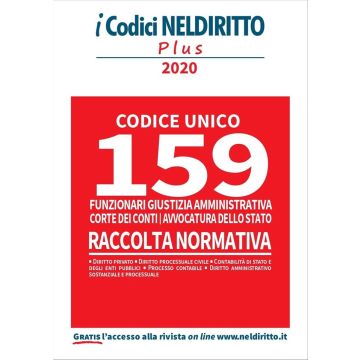 Codice Unico 159 funzionari giustizia amministrativa corte dei conti avvocatura dello stato neldiritto