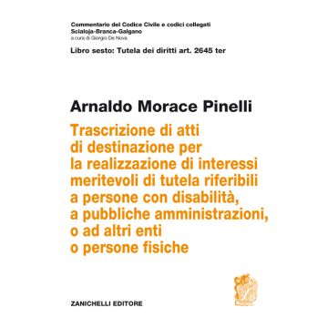 Art. 2645 TER. Trascrizione di atti di destinazione per la realizzazione di interessi meritevoli di tutela riferibili a persone con disabilità, a pubbliche amministrazioni, o ad altri enti o persone fisiche