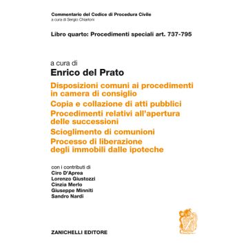 Art. 737-795. Disposizioni comuni ai procedimenti in camera di consiglio. Copia e collazione di atti pubblici. Procedimenti relativi all'apertura delle successioni...