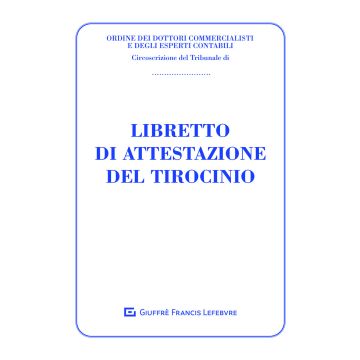 Libretto di attestazione del tirocinio comm. 08
