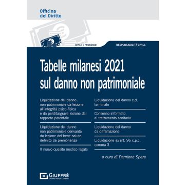 Tabelle milanesi 2021 sul danno non patrimoniale