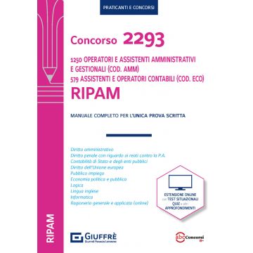 Concorso 2293 RIPAM 1250 Operatori e Assistenti amministrativi (Cod. AMM.) - 579 assistenti e Operatori Amministrativo contabili (Cod. ECO)