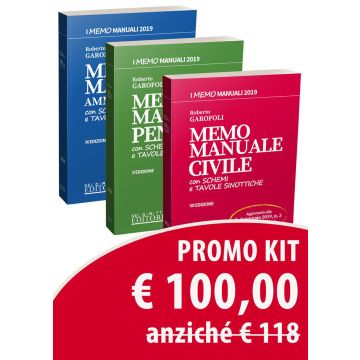 Memo manuale penale + Memo amministrativo + Memo civile. Con schemi e tavole sinottiche