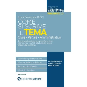 Come si scrive il tema civile penale amministrativo neldiritto editore