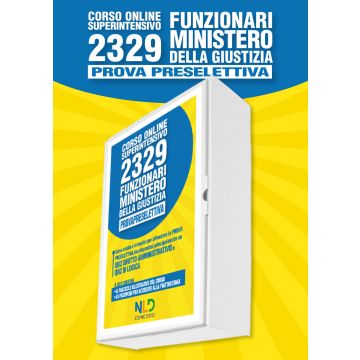 Corso online super intensivo 2329 funzionari del Ministero della Giustizia. Prova preselettiva