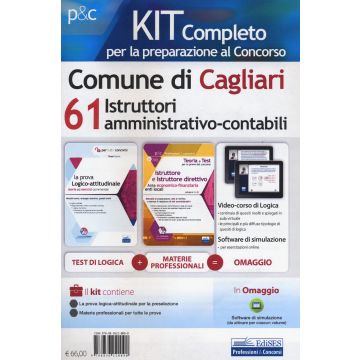 Kit completo per la preparazione al concorso Comune di Cagliari. 61 istruttori amministrativo-contabili. Con software di simluazione. Con Video