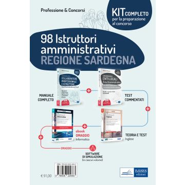 Kit concorso 98 Istruttori amministrativi Regione Sardegna. Volumi per la preparazione completa al concorso. Con ebook: La prova di informatica. Con software di simulazione