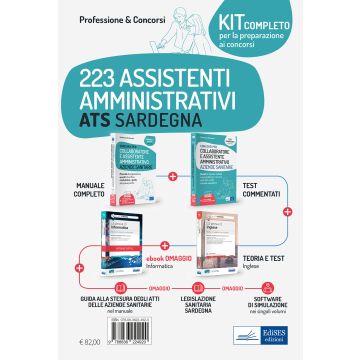 223 assistenti amministrativi ats sardegna kit manuale piu quesiti e quiz edises 2022