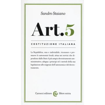 Costituzione italiana: articolo 5