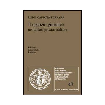 Il negozio giuridico nel diritto privato italiano