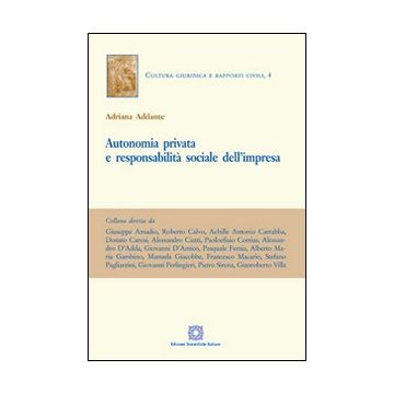 Autonomia privata e responsabilità sociale dell'impresa