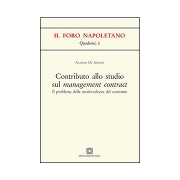 Contributo allo studio sul management contract
