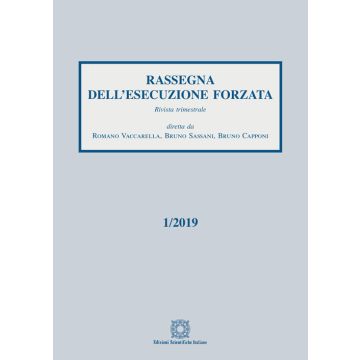 Rassegna dell'esecuzione forzata (2019). Vol. 1