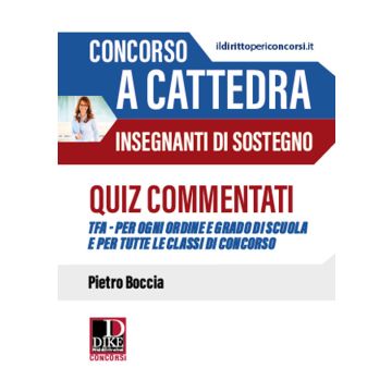Concorso a cattedra. Insegnanti di sostegno. Quiz commentati