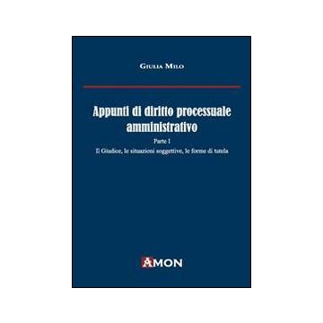 Appunti di diritto processuale amministrativo. Vol. 1: Il giudice, le situazioni soggettive, le forme di tutela