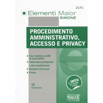 Procedimento amministrativo, accesso e privacy