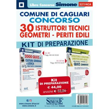 CONCORSO 2020 COMUNE DI CAGLIARI PER 30 ISTRUTTORI TECNICI GEOMETRI PERITI EDILI SIMONE EDIZIONI 