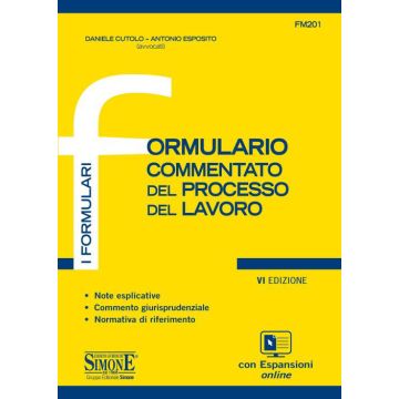 Formulario commentato del processo del lavoro. Con aggiornamento online 2020 