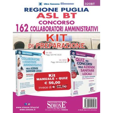 Concorso 162 collaboratori amministrativi regione publia asl bt ediizone simone giuridca
