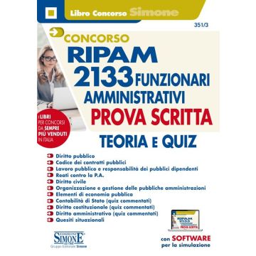 Concorso RIPAM 2133 funzionari amministrativi. Prova scritta. Teoria e quiz. Con espansione online. Con software di simulazione
