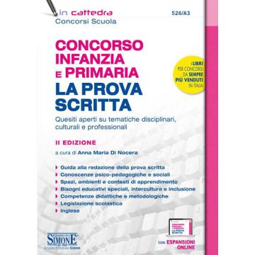 Concorso Infanzia e Primaria. La prova scritta. Quesiti aperti su tematiche disciplinari, culturali e professionali. Con espansione online