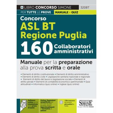 Concorso ASL BT regione publia 160 collaboratori amministrativi simone