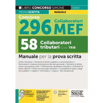 296 collaboratori mef 58 collaboratori tributari