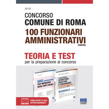 Concorso comune di roma 100 funzionari amministrativi teoria test maggioli 2021