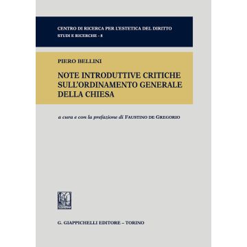 Note introduttive critiche sull'ordinamento generale della chiesa