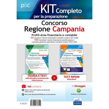 Concorso Regione Campania. Kit profili area finanziaria contabile. Con software di simulazione