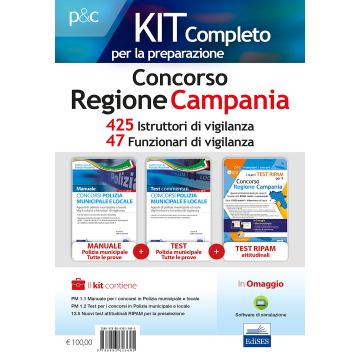 Concorso Regione Campania. Kit istruttore e funzionario di vigilanza. Manuale + Test per tutte le fasi dei concorsi. Con simulazione online